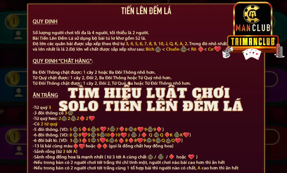 Tìm hiểu luật chơi solo tiến lên đếm lá