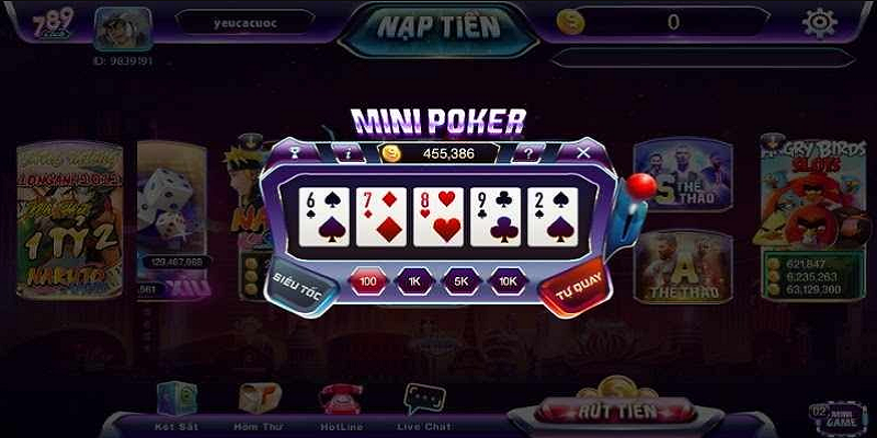 Có nhiều lựa chọn game bài 789Club để trải nghiệm